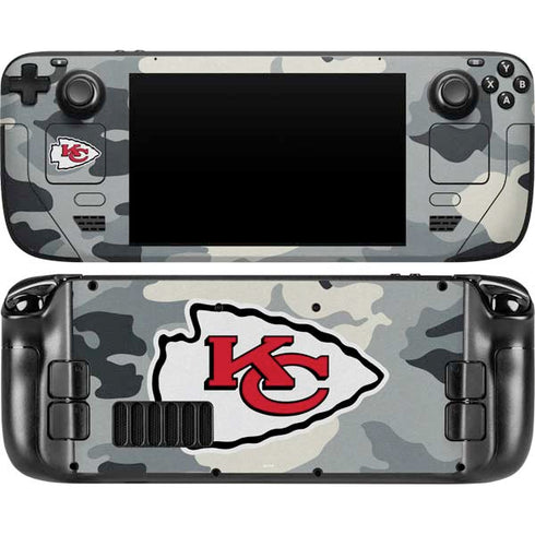 NFL Kansas City Chiefs Camo Steam Deck Handheld Gaming Computer Skin